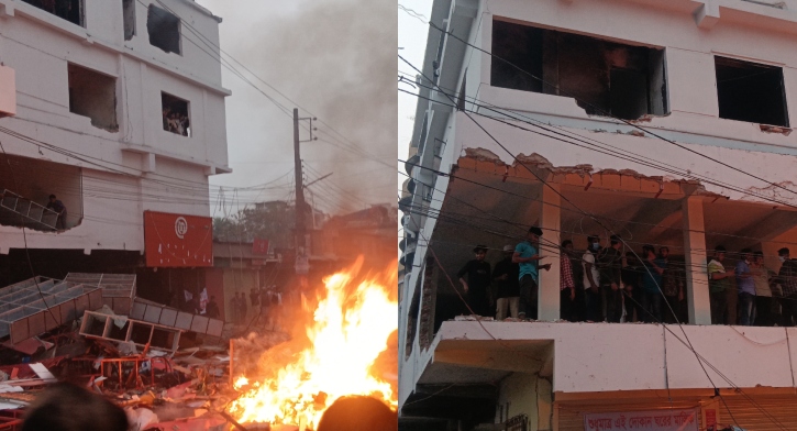 লক্ষ্মীপুরে যুবলীগ নেতা টিপুর বাসভবনে ভাঙচুর-আগুন